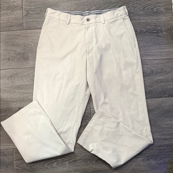 Pantalon Chino Walter Hagen – Homme 38x29, Beige, Pli Devant, Revers